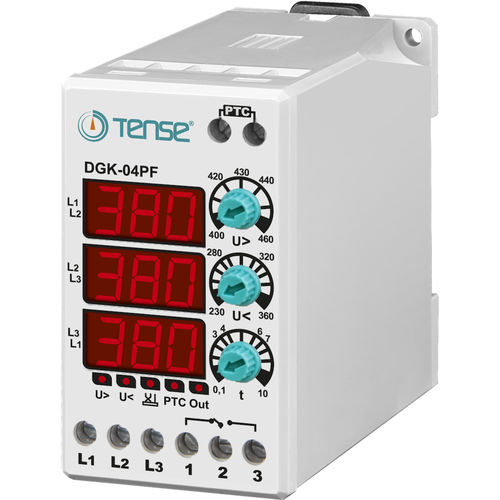 Реле для наблюдения недонапряжение - DGK-04PF - Tense Electronic - скачков напряжений / на DIN-рейке / цифровое