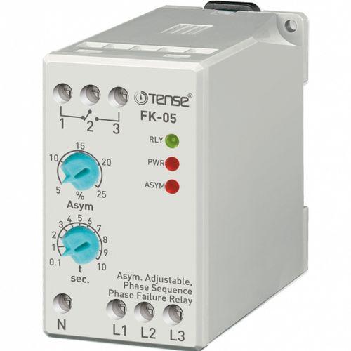 Реле для контроля перекос фаз - FK-05 - Tense Electronic - на DIN-рейке / регулируемое