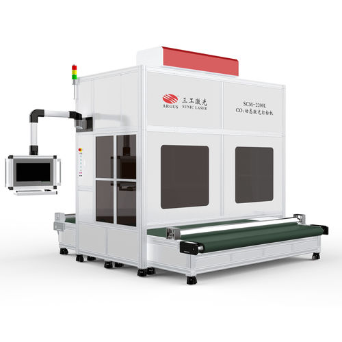 Маркировочная машина CO2-лазер - SCM-2200L - Wuhan Sunic Photoelectricity Equipment Manufacture Co., Ltd - накаткой / для ткани / высокая скорость