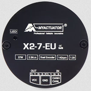 Бесщеточный двигатель - RMD X2-7-EU - A2V Mécatronique - 24 В / со встроенными кодировщиком и приводом / плоского типа