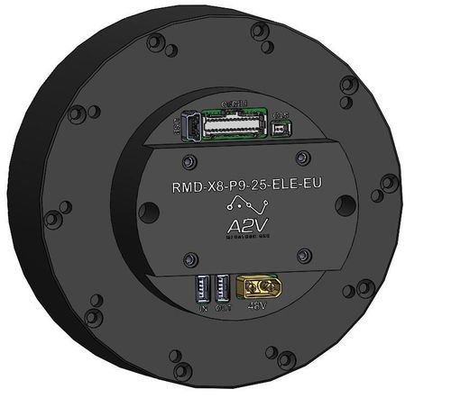 Бесщеточный сервомоторедуктор - RMD-X8-P9-25-ELE-EU - A2V Mécatronique - BLDC / бесколлекторный двигатель DC / планетарный