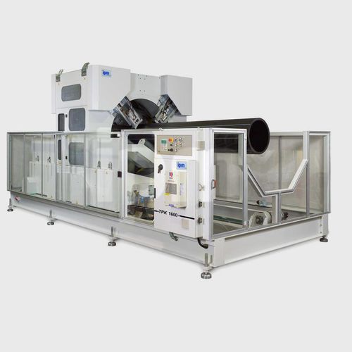Станок для резки с ножом - TPK series - IPM ITALIAN PLASTIC MACHINERY - для пластиковых материалов / для труб / контролируемый PLC