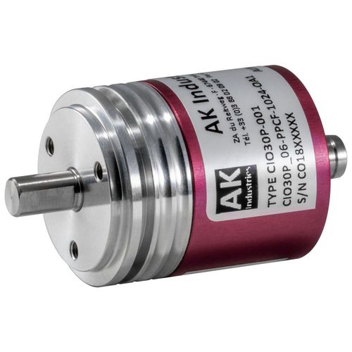 Инкрементальный датчик угла поворота - CIO30P - AK Industries - оптический / со сплошным валом / из алюминия
