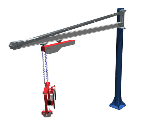 Пневматический подъемный манипулятор - max. 150 kg, 1 600 mm - HUSCH GmbH - с захватом / на стойке / с кабелем для подъема