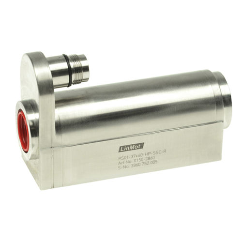 Линейный двигатель DC - SSCP P01-37 series - Linmot - каркас из нержавеющей стали / высокоэффективный / охлажденный