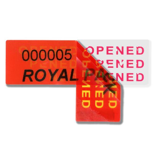 Этикетка для обеспечения безопасности - ROYAL PACK - из силикона / красная / в рулонах