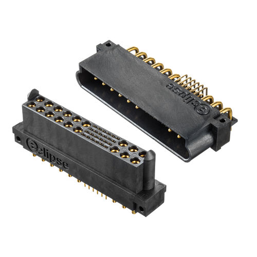 Соединитель для источника электропитания - EC Series - Positronic Industries - PCB / прямоугольный / внутренняя резьба