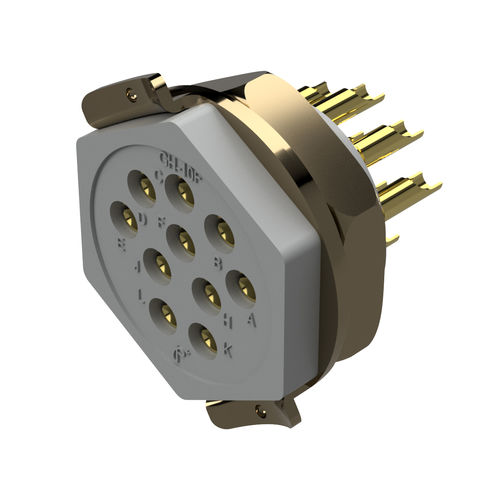 Шестиугольный соединитель - GH Series - Positronic Industries - для источника электропитания / PCB / прямой