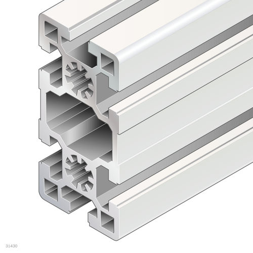 Профиль из анодированного алюминия - 3842553615 - Bosch Rexroth - Assembly Technology - прямоугольный / открытый