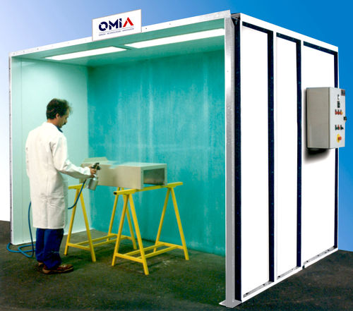 Открытая окрасочная кабина - CS - OMIA - для применения в железнодорожной отрасли / для применения в авиакосмической промышленности / для сельскохозяйственного оборудования