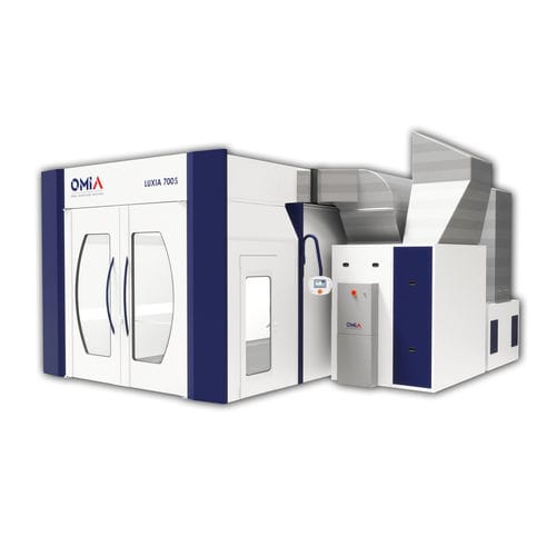 Закрытая окрасочная кабина - LUXIA 700 S - OMIA - для транспортных средств / с высушиванием / с вертикальной вентиляцией