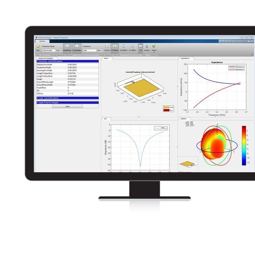 Программное обеспечение разработки схем - Antenna Toolbox™ - The MathWorks - для визуализации / для анализа / 2D-3D