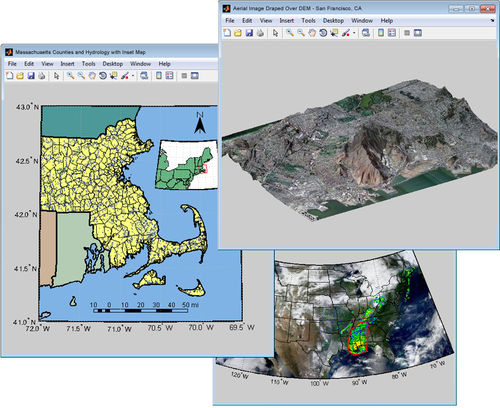 Программное обеспечение для картографии - Mapping Toolbox™ - The MathWorks - обработки геотехнических данных / для визуализации