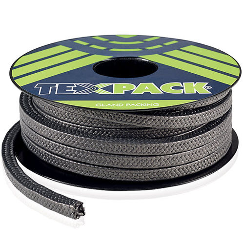 Плетеная набивка из графита - FLUORPACK® 4151 - TEXPACK - текстильная / из ПТФЭ / химически стойкая