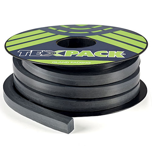 Плетеная набивка из ПТФЭ - 4143/G  - TEXPACK - из графита / химически стойкая / для клапана