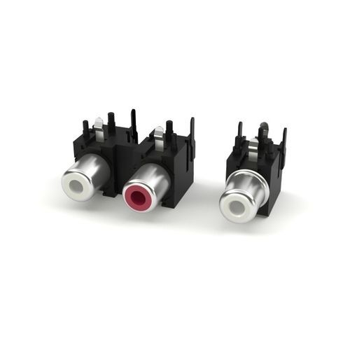 Соединитель RCA - RCA series - ADAM tech - для передачи данных / PCB / с прямым углом