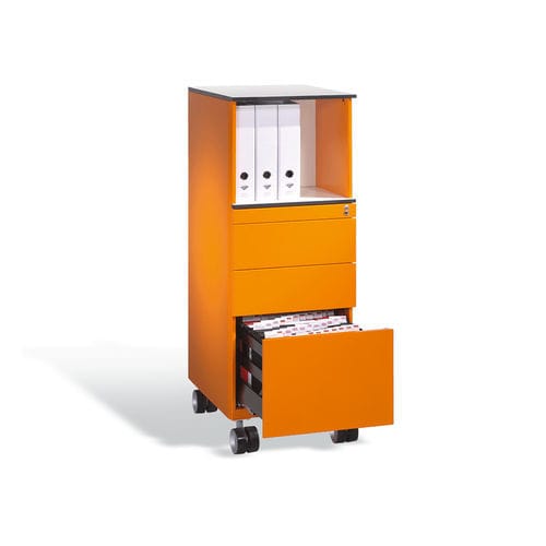 Шкаф для офиса - Asisto C 3000 - C + P Möbelsysteme - для хранения / на роликах / с выдвижным ящиком