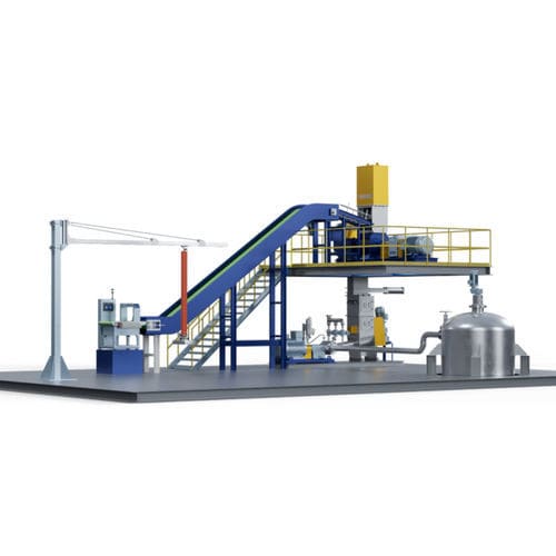 Дробилка для стружки - SUNKAIER INDUSTRIAL TECHNOLOGY CO.,LTD. - для каучука / с ротором / горизонтальная