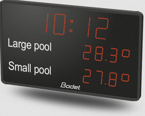 Табло LED - Aquastyle - BODET TIME SPORT - 7 сегментов / для измерения температуры / герметичное