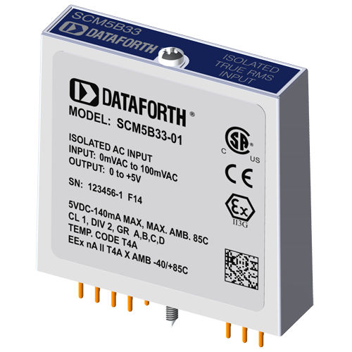Входной модуль True RMS - SCM5B33-01 - Dataforth Corporation - напряжения / тока / изолированный