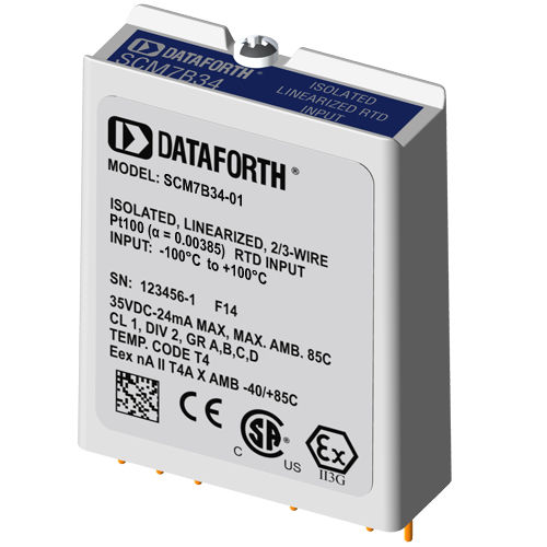 Входной модуль для RTD - SCM7B34-01 - Dataforth Corporation - изолированный / 2 провода / 3 провода