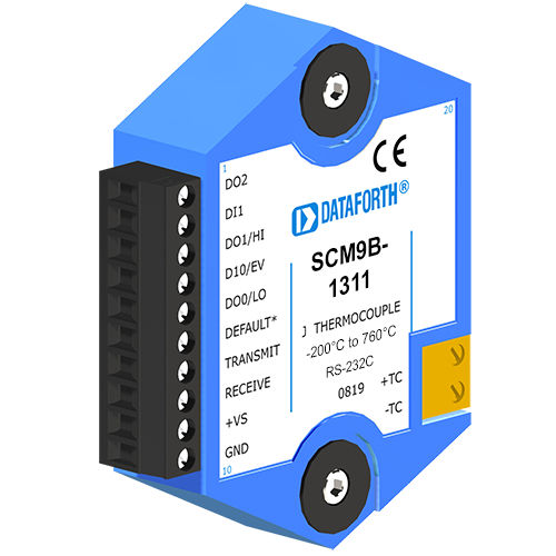 Модуль обработки сигналов от датчика до ПК - SCM9B-1311 - Dataforth Corporation - аналоговые входы / для термопары