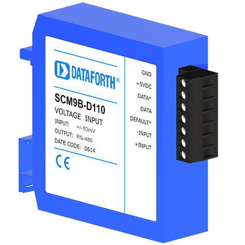 Модуль обработки сигналов на DIN-рейке - SCM9B-D110 - Dataforth Corporation - входной / напряжения / от датчика до ПК