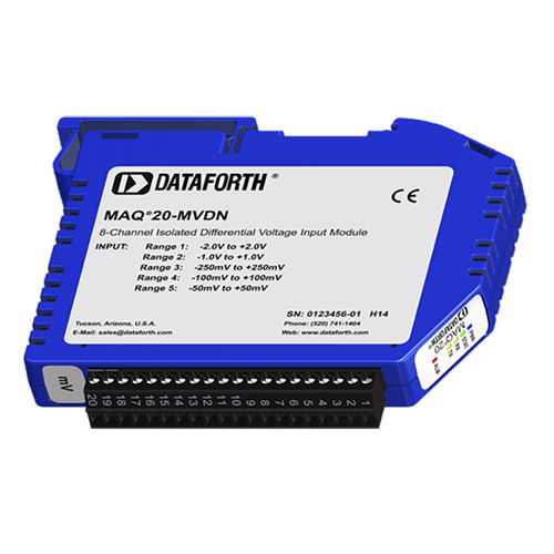 Модуль обработки сигналов аналоговые входы - MAQ20-MVDN - Dataforth Corporation - напряжения / на DIN-рейке / в mV