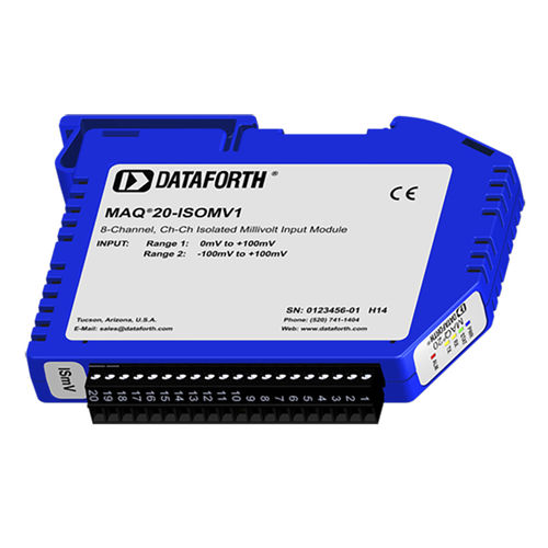 Модуль обработки сигналов аналоговые входы - NAQ20-ISOMV1 - Dataforth Corporation - напряжения / на DIN-рейке / изолированный