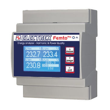Анализатор для электросети - PFA64-10102-E00 FEMTO PRO D4 5A CLAMP - ELECTREX - сети перем. тока / мощности / напряжения