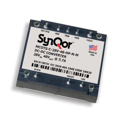 Регулируемый преобразователь DC/DC - Mil-COTS 28V  - SYNQOR - изолированный / для печатной платы / с одним выходом