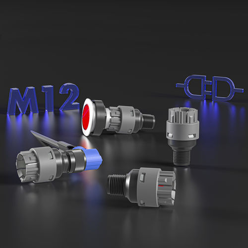 Соединитель M12 - FRT Connect - Georg Schlegel GmbH & Co. KG - для передачи данных / для источника электропитания / прямой