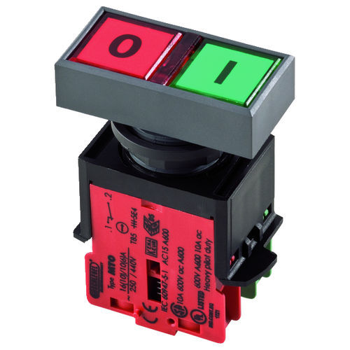Пусковая кнопка IP40 - QUARTEX®-R LDT - Georg Schlegel GmbH & Co. KG - 1NO/NF / прямоугольная / двойная