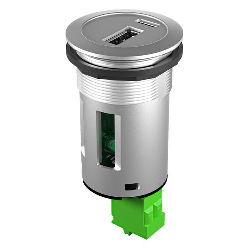 Встроенная розетка - KRJM_2USB_AC_5V - Georg Schlegel GmbH & Co. KG - для сборки на столе / IP20 / прочная