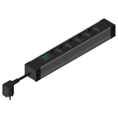 Сетевой фильтр с выключателем - 0.0.627.43 - item industrial applications - 5 гнезд