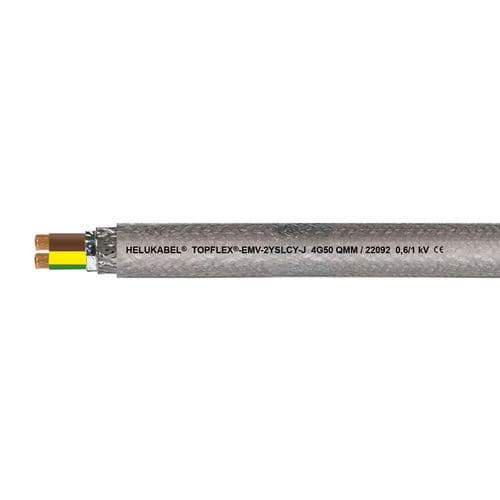 Электрический кабель питания - TOPFLEX®-EMV-2YSLCY-J - HELUKABEL - DIN / с замедлителем пламени / многопроволочный