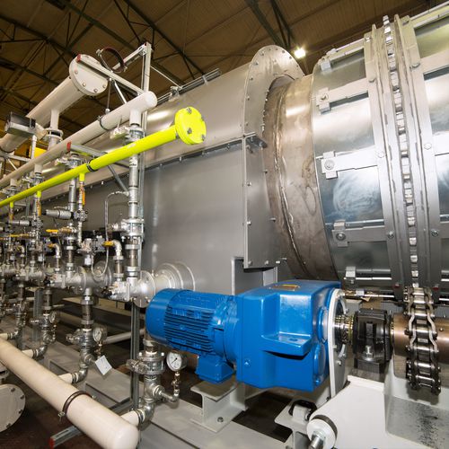 Осушитель с вращающимся барабаном - ALLGAIER PROCESS TECHNOLOGY - горячим воздухом / непрерывного действия / для химической промышленности