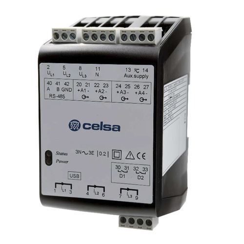 Трансдуктор на DIN-рейке - CPQT2 - CELSA MESSGERATE ESPAÑA S.L. - выход по напряжению / 4-20 мА / USB
