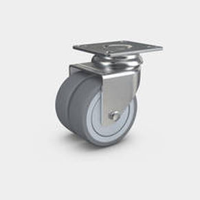 Поворотный ролик - 85   - RÄDER-VOGEL RÄDER- UND ROLLENFABRIK GMBH & CO. KG - с пластиной / спаренный / из термопластиковой резины