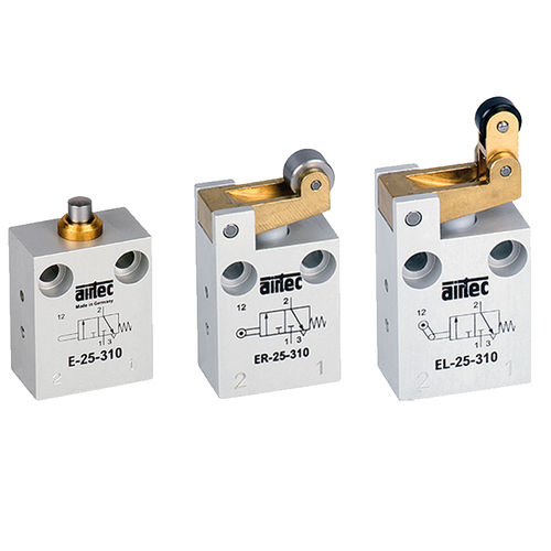 Пневматический распределитель с выдвижным ящиком - E-25 series - AIRTEC Pneumatic - с рычагом / с валком / с механическим управлением