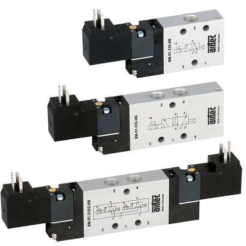 Пневматический распределитель с выдвижным ящиком - BM series - AIRTEC Pneumatic - с электрическим управлением / 3/2 каналов / 5/2 канала