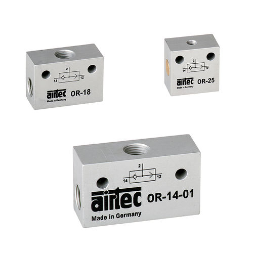 Челночный предохранительный клапан - OR series - AIRTEC Pneumatic - из нержавеющей стали / из латуни / из алюминия