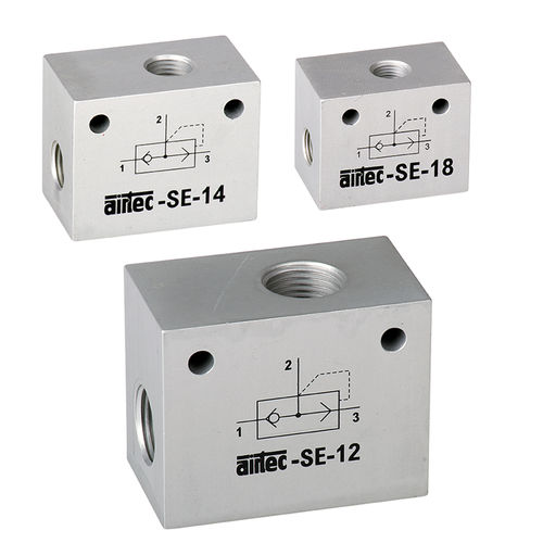Клапан со сферическим золотником - SE series - AIRTEC Pneumatic - с пневматическим управлением / для воздуха / из алюминия