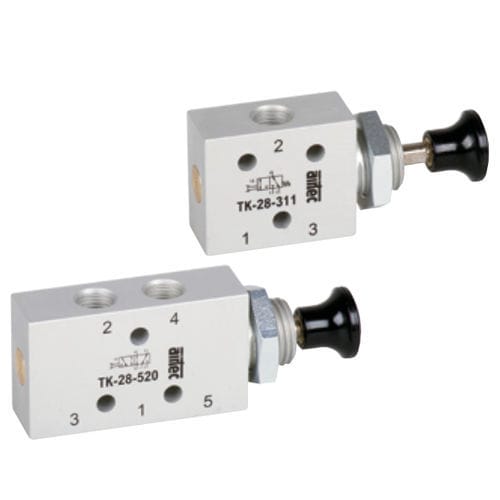 Пневматический распределитель с ручным управлением - TK-28 series - AIRTEC Pneumatic - с выдвижным ящиком / с механическим управлением / с пружинным возвратом