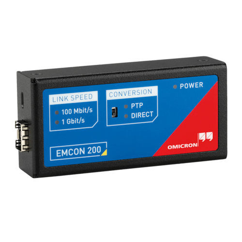 Преобразователь PTP - EMCON 200 - OMICRON electronics - среда Ethernet / из оптоволокна / питание по Ethernet