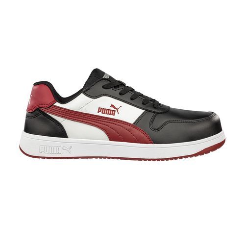 Спецобувь для строительства - FRONTCOURT BLK/WHT/RED - PUMA SAFETY SHOES - противоскользящая / антипрокольная / жаропрочная