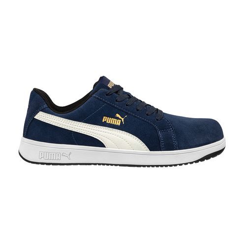 Противоскользящая спецобувь - ICONIC SUEDE NAVY LOW - PUMA SAFETY SHOES - антипрокольная / жаропрочная / для электростатического разряда