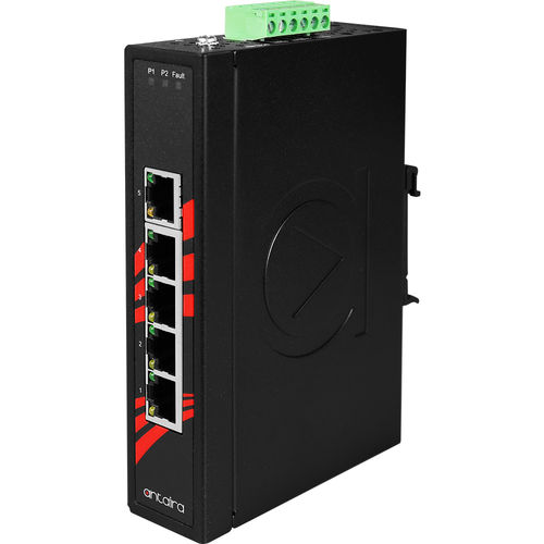 Неуправляемый коммутатор Ethernet - LNX-500A-T  - Antaira Technologies - 5 портов / на DIN-рейке / настенный