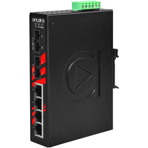 Неуправляемый коммутатор Ethernet - LNX-0602-S3 - Antaira Technologies - 6 портов / на DIN-рейке / настенный