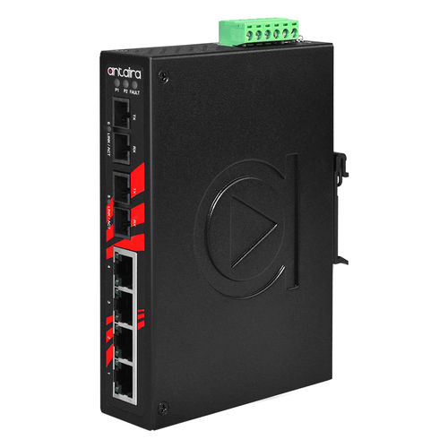 Неуправляемый коммутатор Ethernet - LNX-0602-M - Antaira Technologies - 6 портов / на DIN-рейке / настенный